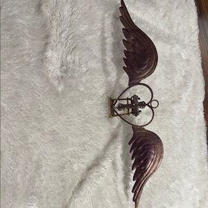 Elegant glitter Wing & cross Wall Decor